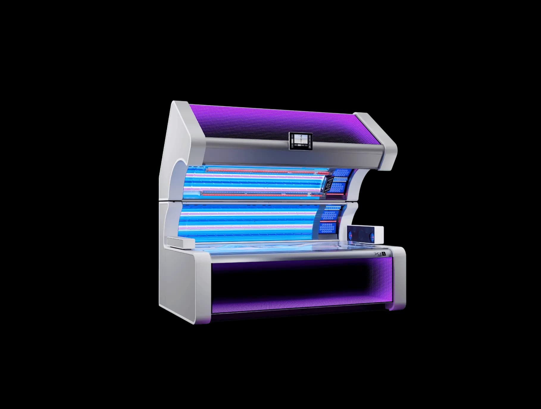 KBL Megasun K9S Vitasun Solarium mit Vitamin-D-Spektrum, geöffnete Liege bei Relax Sun & Beauty
