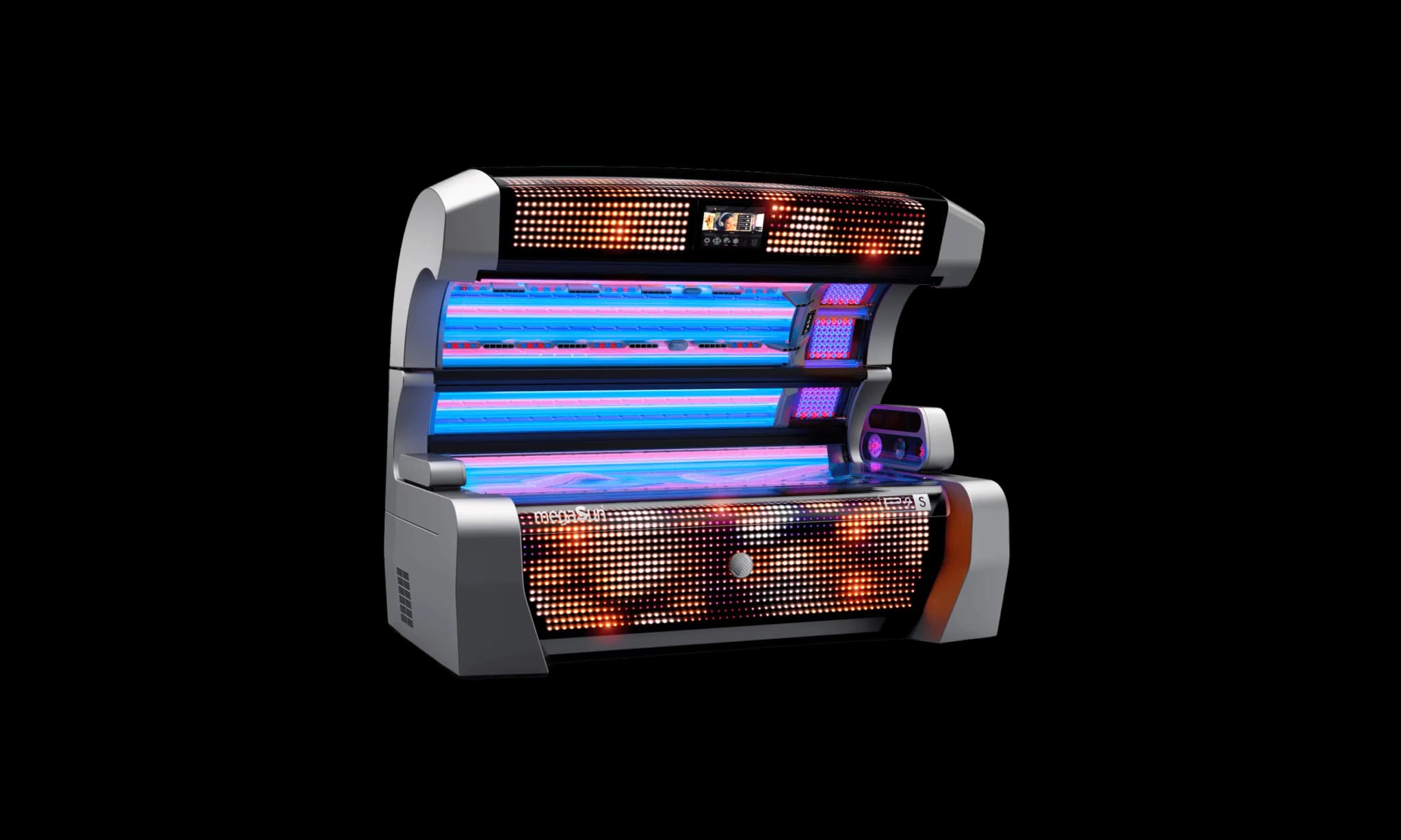 KBL Megasun P9s Extrasun High-Performance Solarium, geöffnete Liege bei Relax Sun & Beauty