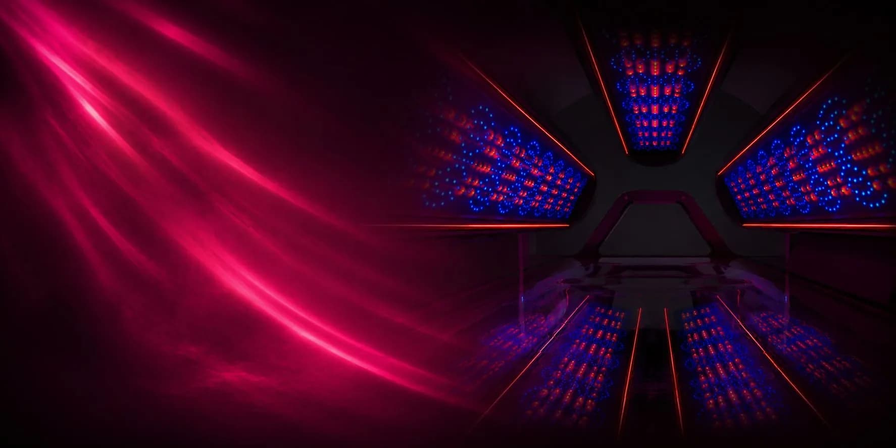 Modernes Solarium mit LED-Lichtspektrum und entspannter Atmosphäre
